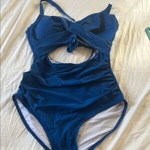 Blue One-Piece Swimsuit